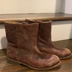 Distressed Frye boots